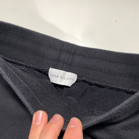 John Elliott Mainline Beach Sweats Black / Tan mens size 0 - Picture 4 of 8